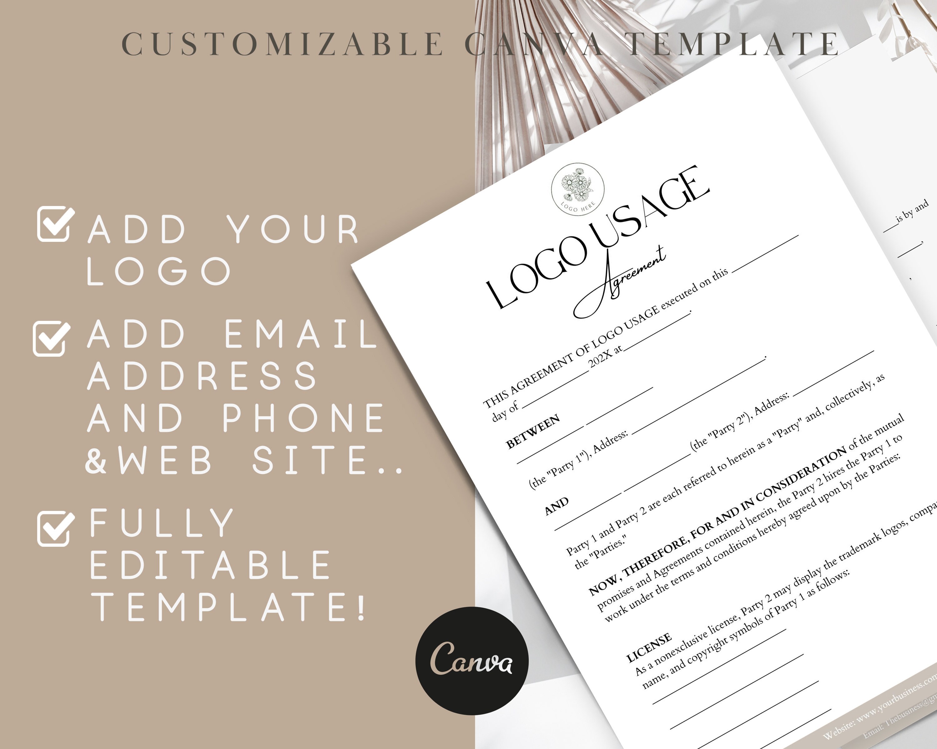 Logo Design Contract Template Agreement for Use of Logoname graphic Logo Design Contract Template Agreement for Use of Logoname graphic