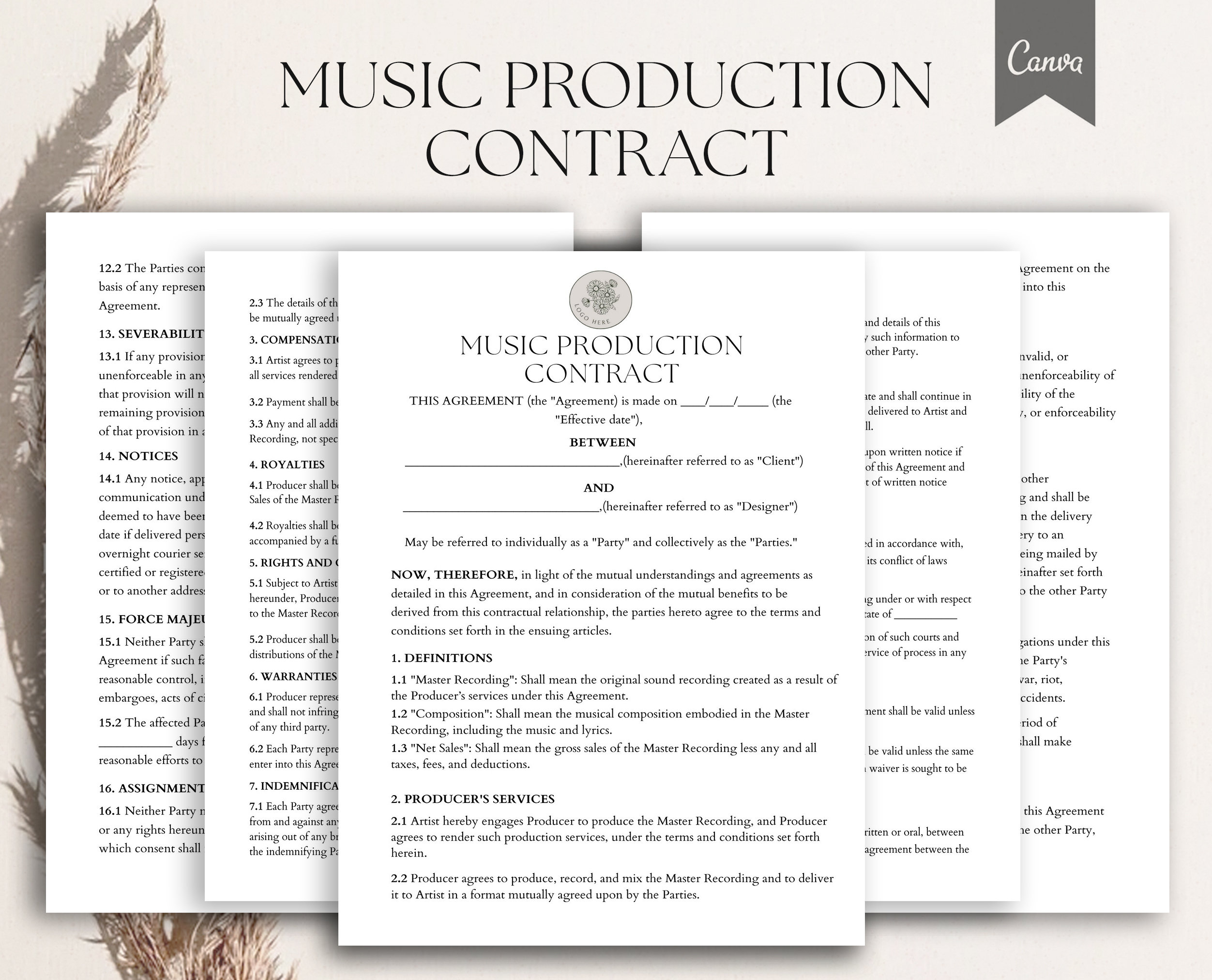 Music Production Agreement, Music Producer Contract Template, Music Music Production Agreement, Music Producer Contract Template, Music