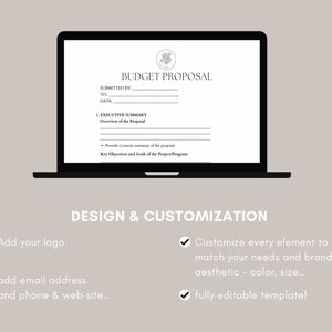 Budget Proposal, Project Budgeting form, Financial proposal template, Pdf, Canva image 4