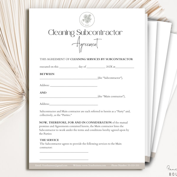 Cleaning Lady Contract Etsy