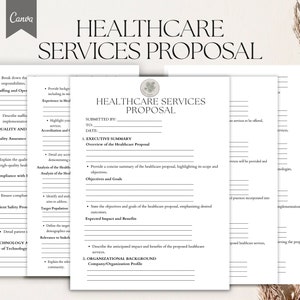 Healthcare Services Proposal Template, Healthcare proposal Form Pdf, Canva