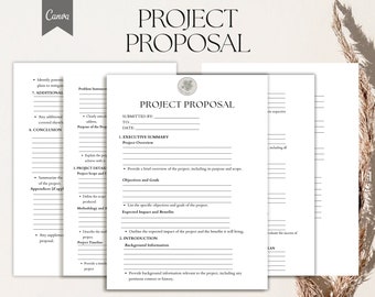 Sjabloon voor projectvoorstel, formulier Pdf, Canva