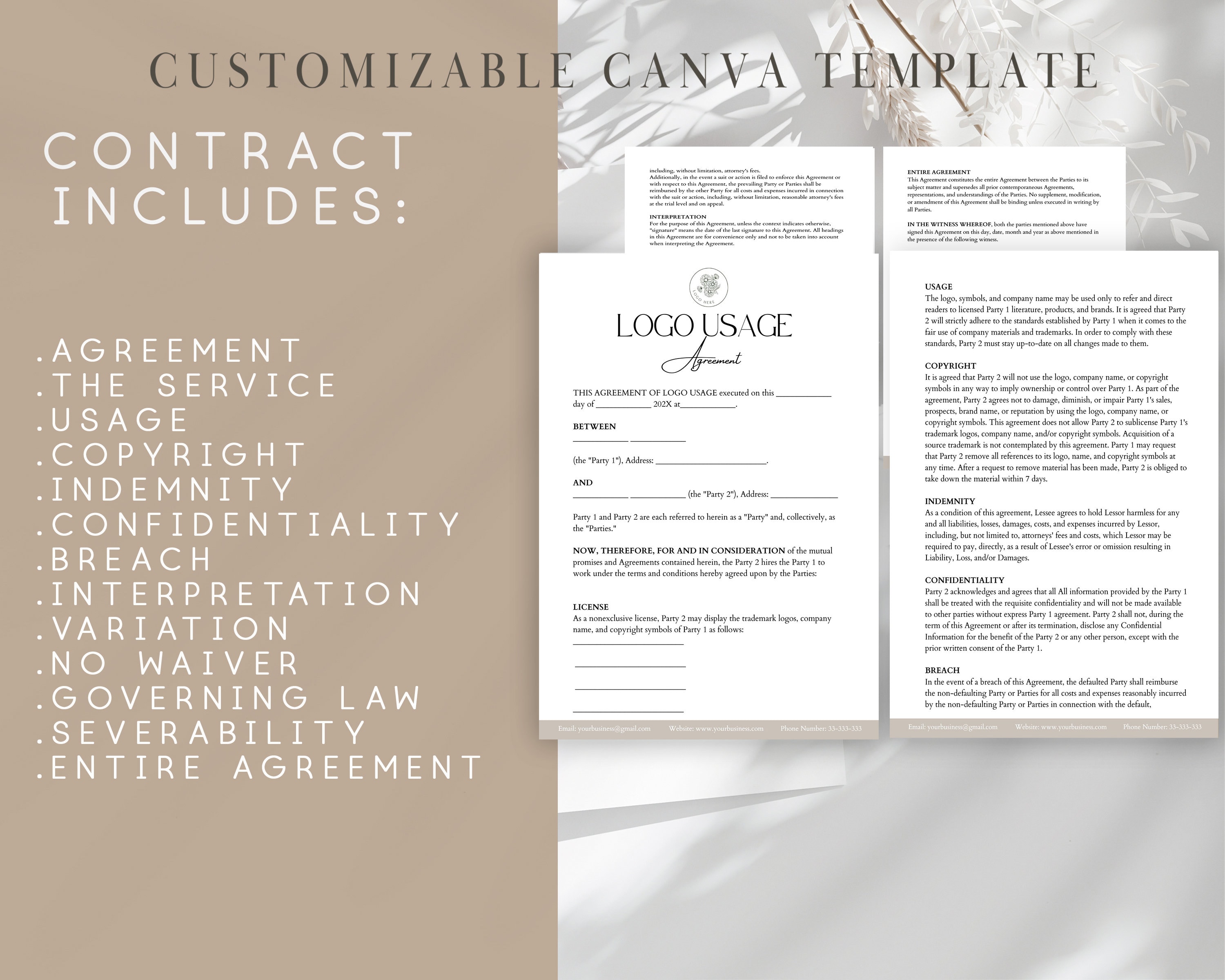Logo Design Contract Template Agreement for Use of Logoname graphic Logo Design Contract Template Agreement for Use of Logoname graphic