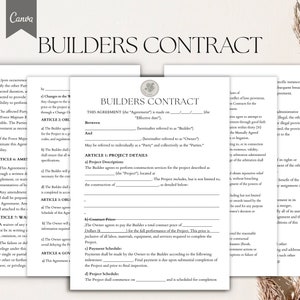 Builders Contract Template Construction Agreement Contractor Builders Contract Template Construction Agreement Contractor