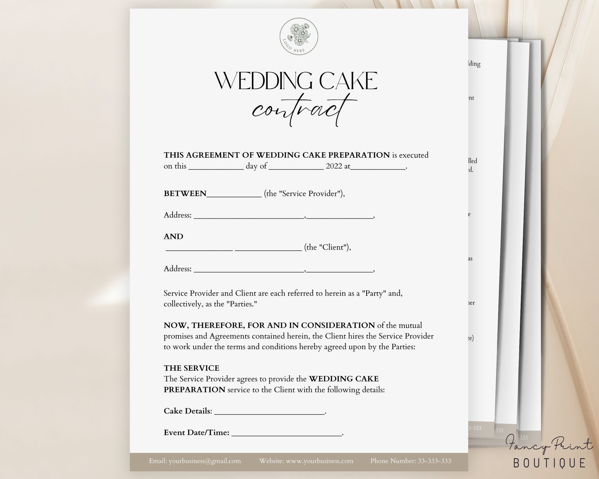 Editable Wedding Cake Contract Template,catering Agreement Form for Editable Wedding Cake Contract Template,catering Agreement Form for