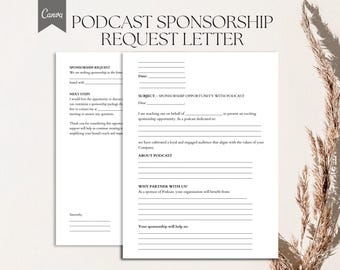 Podcast Sponsorship Request Letter Template, PDF, Canva