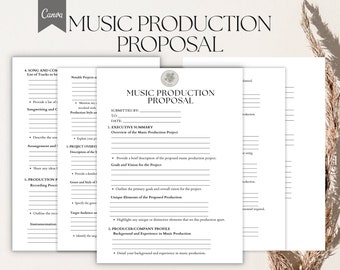 Music Production Proposal Template, Recording Project Proposal Form Pdf, Canva