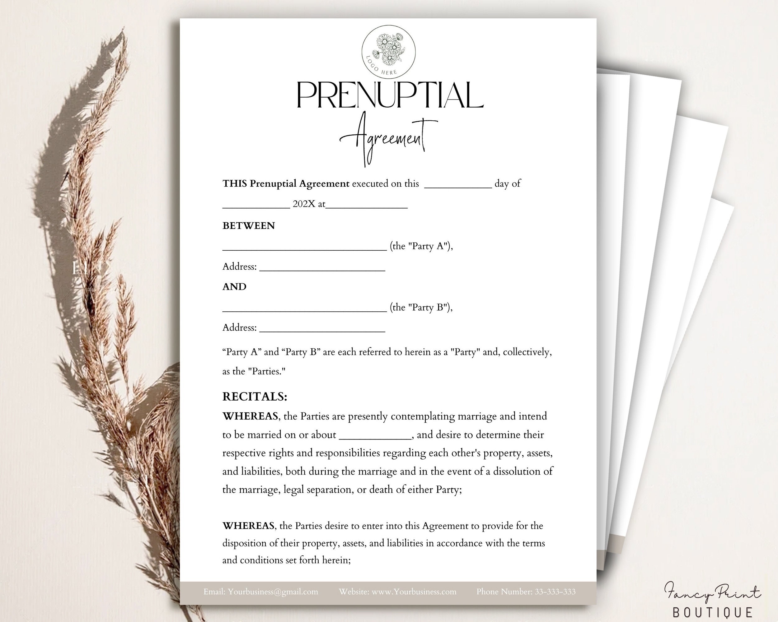 Prenuptial Agreement Template Antenuptial Agreement Editable Prenup Prenuptial Agreement Template Antenuptial Agreement Editable Prenup