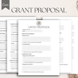 Grant Proposal form, Funding Proposal, Pdf, Canva