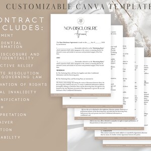 Non-Disclosure Agreement Template, Contractor NDA, NDA Template Agreement, Editable Confidential Disclosure Agreement ,Non Disclosure Canva image 3