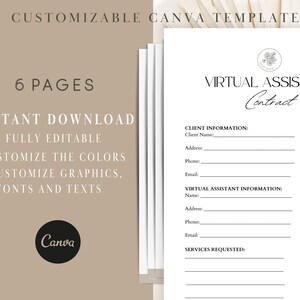 Virtual Assistant Contract Template Client Agreement Personal