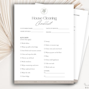 Professional Cleaning Service Checklist Template, Editable Cleaning Checklist, Cleaning Services, Cleaning Service Business Form, Canva