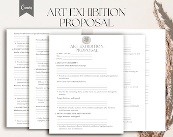 Art Exhibition Proposal, Art Exhibition form Template, Pdf, Canva