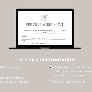 Editable Service Agreement, Service Terms and Conditions ,service ...