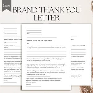 Plantilla de carta de agradecimiento, PDF, Canva
