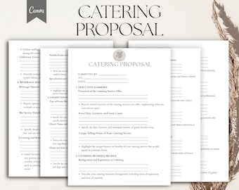 Cateringvoorstel, Cateringbedrijfsvoorstel, Cateringformuliersjabloon, Pdf, Canva