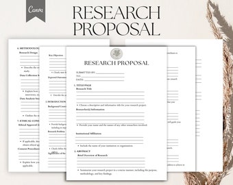 Research proposal Template, Form Pdf, Canva