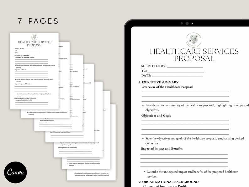 Healthcare Services Proposal Template, Healthcare Proposal Form Pdf ...