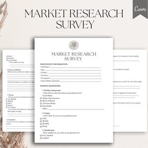 Marknadsundersökningsformulär, PDF, Canva bild 1