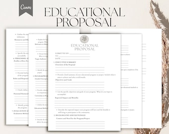 Educatief voorstel sjabloonformulier, Pdf, Canva