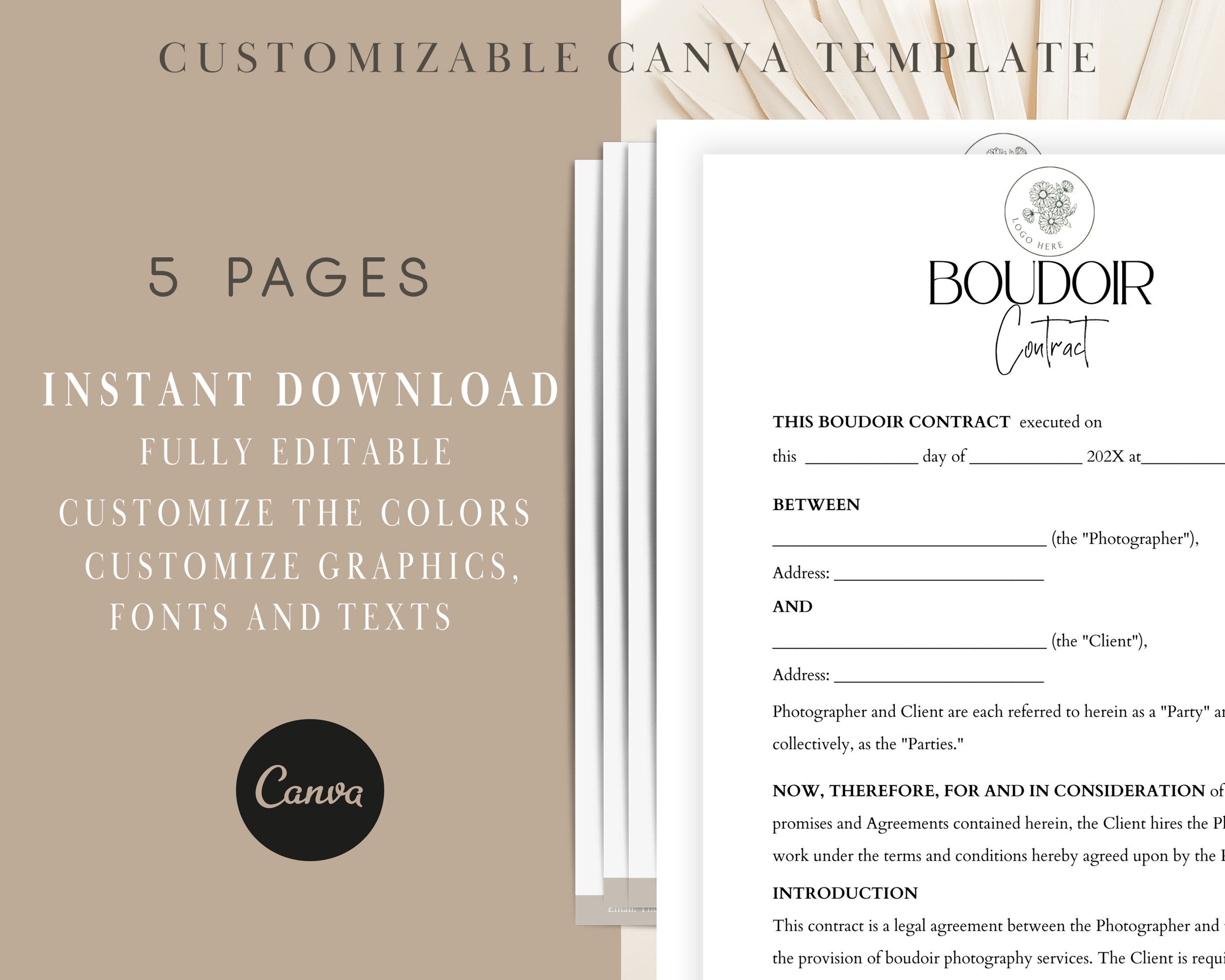 Boudoir Contract Template editable Boudoir Contract Form for Boudoir Contract Template editable Boudoir Contract Form for