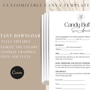 Candy Buffet Contract Template, Candy Buffet Services Contract ...