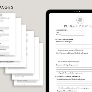 Budget Proposal, Project Budgeting form, Financial proposal template, Pdf, Canva image 2