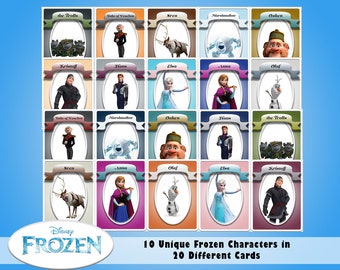 20 Frozen Cards for Trading, Collecting, Games, Rewards (DIGITAL - not printed and shipped)