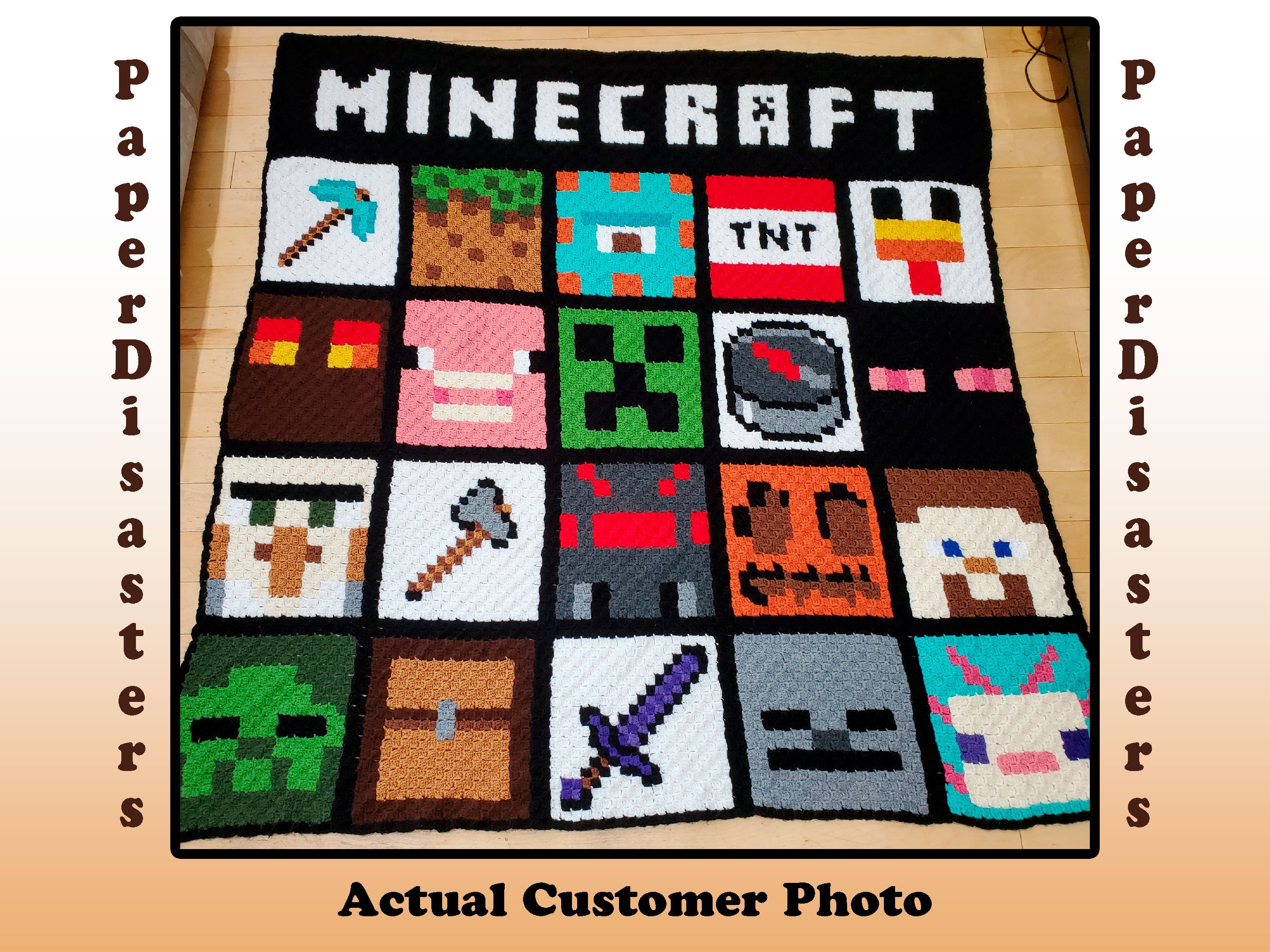 Large Minecraft C2C Blanket Pattern digital Etsy