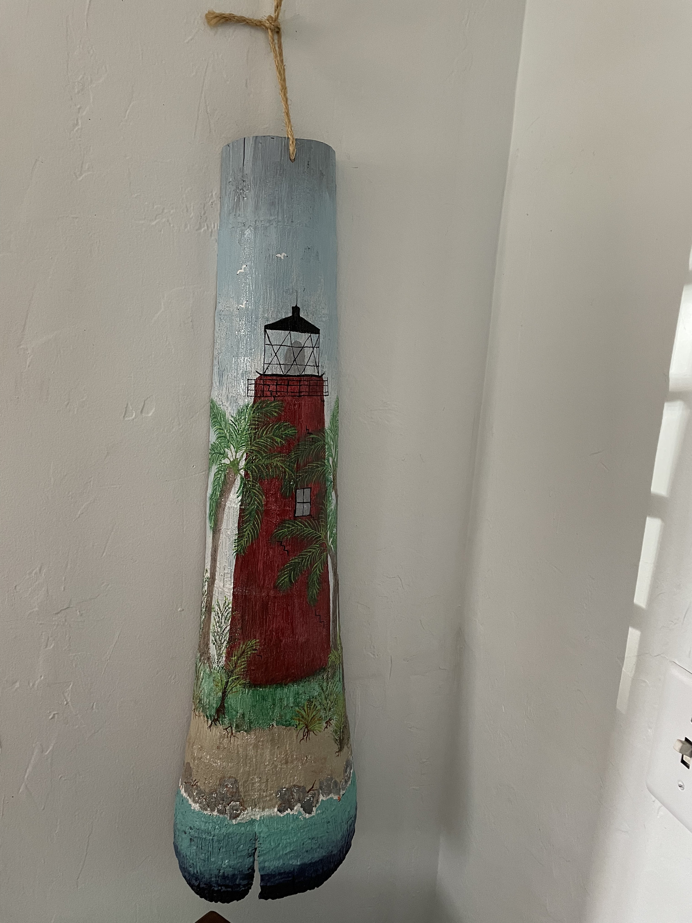 Lighthouse. Hand Painted Lighthouse. Coast Lighthouse Decor Etsy