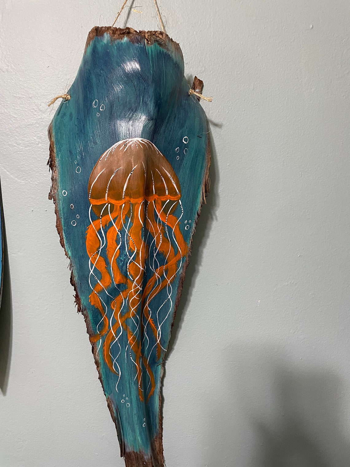 Jellyfish. Hand painted jellyfish. Hand painted jellyfish palm Etsy