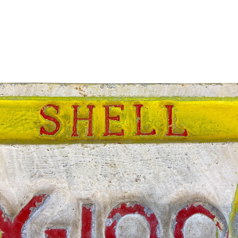 Vintage 1960s Shell X 100 Motor Oil Aluminum Metal Garage Sign App 27 ...