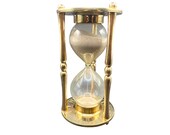 vintage large 24cm high 1 hour sand filled brass egg timer with zodiac and roman numerals kitchenalia kitchen timer food timer hourglass