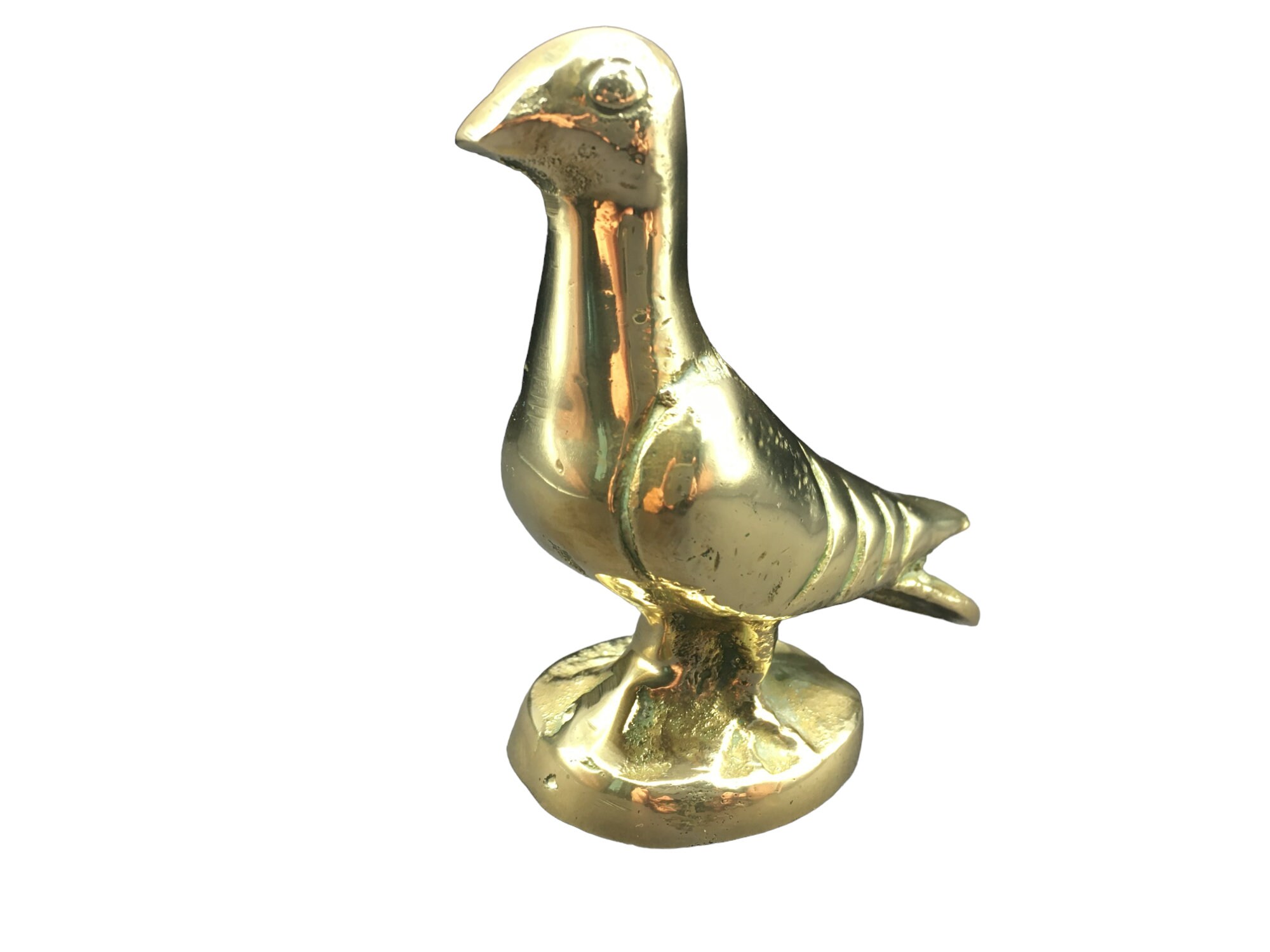 Vintage Solid Brass Game Bird Pigeon Statue Bird Ornament Etsy