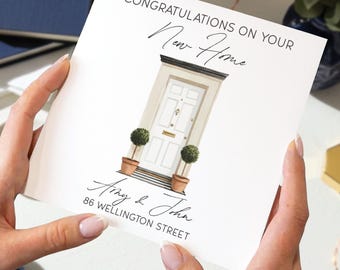 Tarjeta de inauguración de casa, tarjeta de dirección personalizada, felicitaciones personalizadas