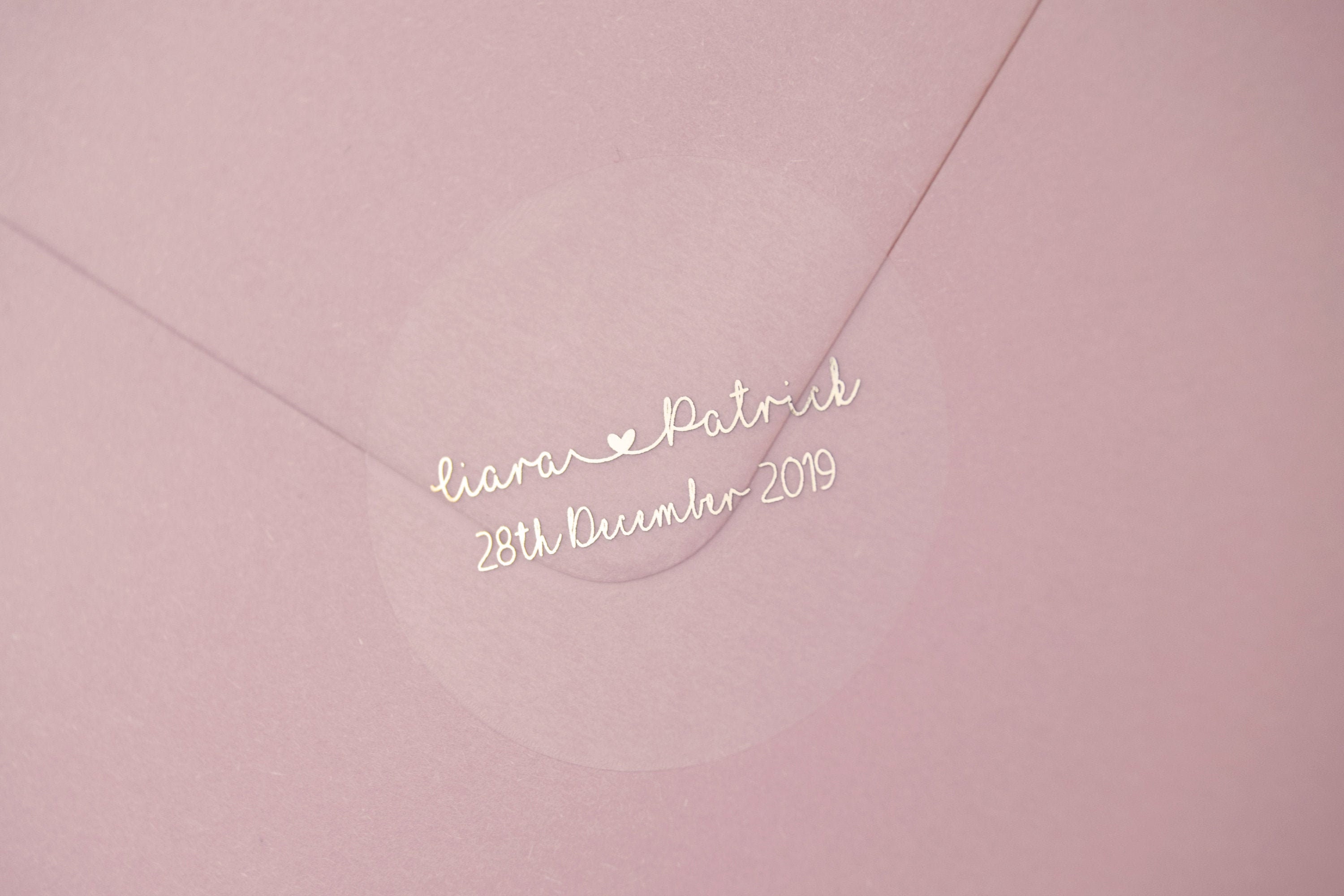 Foil Wedding Stickers Semi Transparent Labels Rose Gold | Etsy