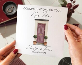 Tarjeta de inauguración personalizada para una nueva casa o mudanza.