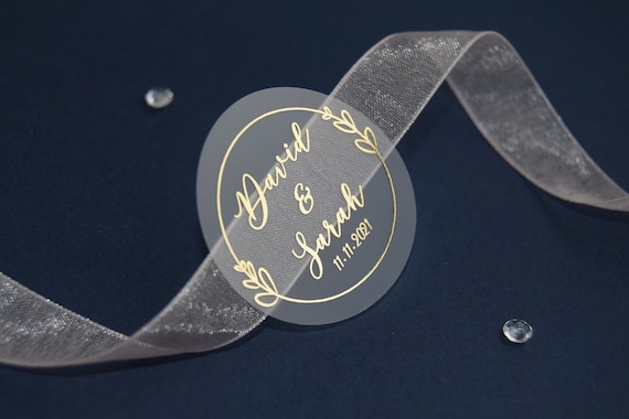 Hochzeit Umschlag Siegel Folie Transparent Aufkleber Folie Etsy