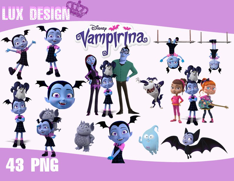43 Vampirina Clipart PNG Images 300dpi Digital Clip Art | Etsy