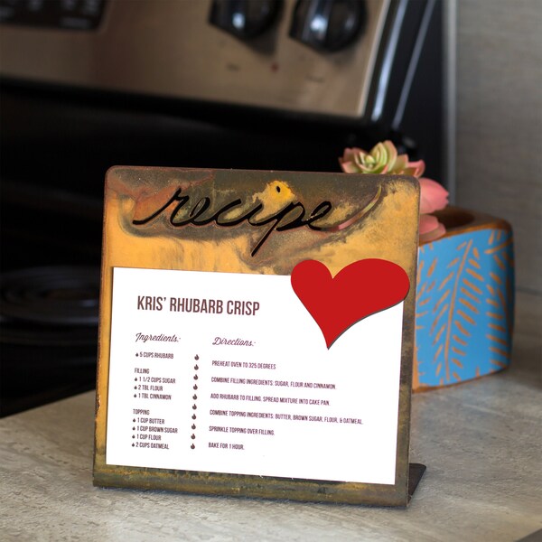 Recipe Card Holder - Etsy