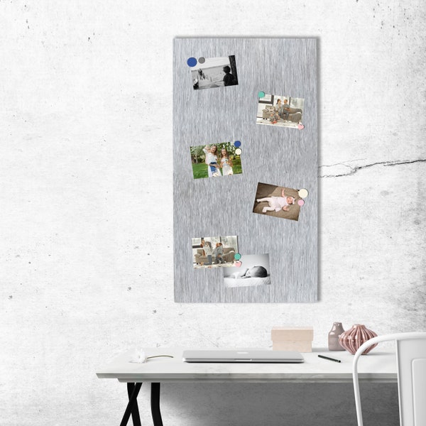 Extra Large Metal Magnetic Memo Board Wall Art, Unique Work From Home Office Decor, Industrial Picture Board interchangeable home sign