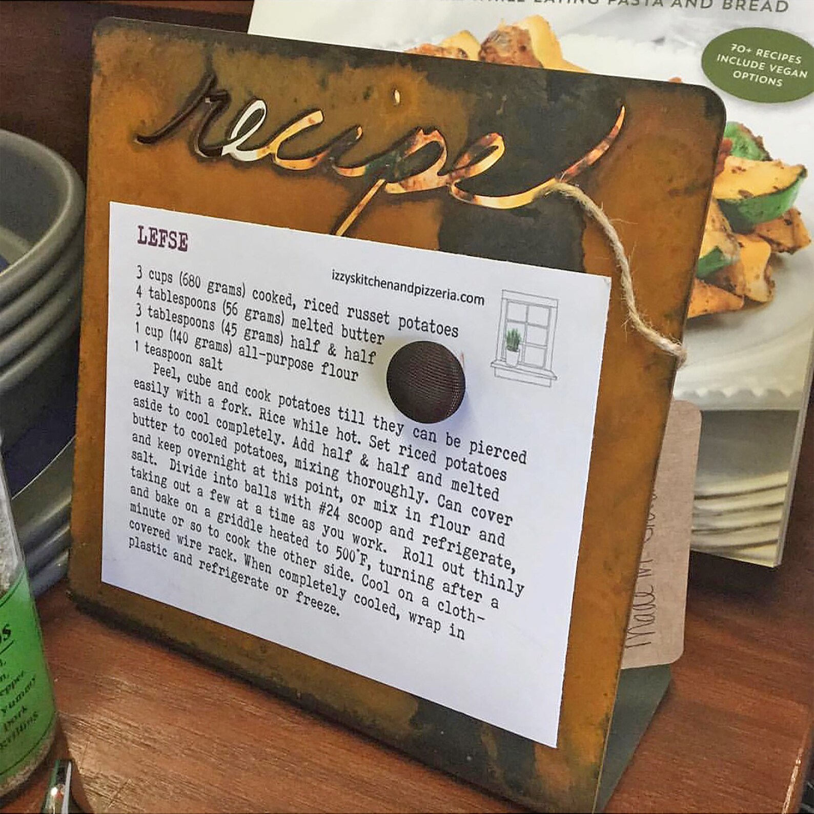 Recipe Card Holder for Kitchen Rustic Kitchen Decor Etsy