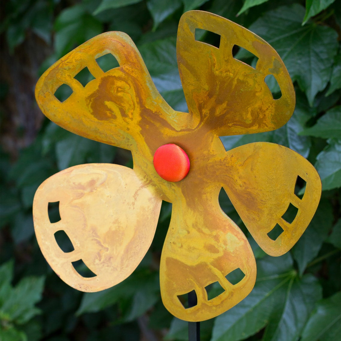 Metal Garden Flowers Primitive Summer Decor Yard art Garden Etsy