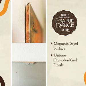 Extra Large Rustic Magnet Board, Farmhouse Memo Board, Rustic Magnetic Board, Primitive Metal Decor, Modern Magnetic Memo Board Metal Memo 画像 8