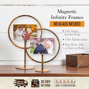 Infinity Picture Frame, Infinity Symbol Photo Frame, Rustic Metal Picture Frame,Copper Patina Wall Art,Primitive Wedding or Anniversary Gift