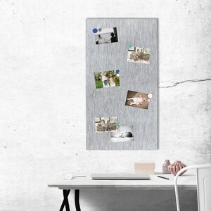Extra Large Rustic Magnet Board, Farmhouse Memo Board, Rustic Magnetic Board, Primitive Metal Decor, Modern Magnetic Memo Board Metal Memo Brush Finish