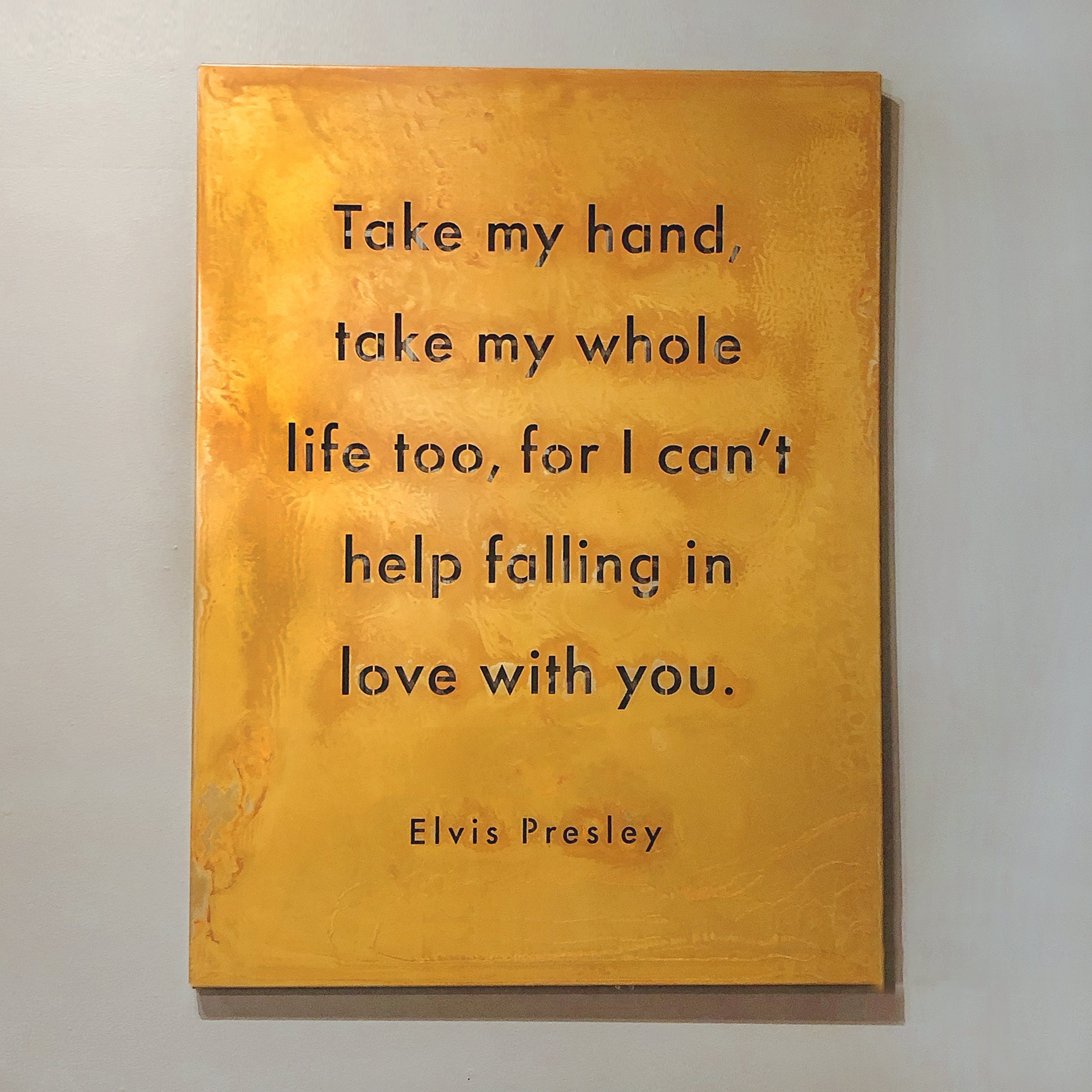 Elvis Print Trouble Lyrics  Unique Wall Art from Moonshine Prints