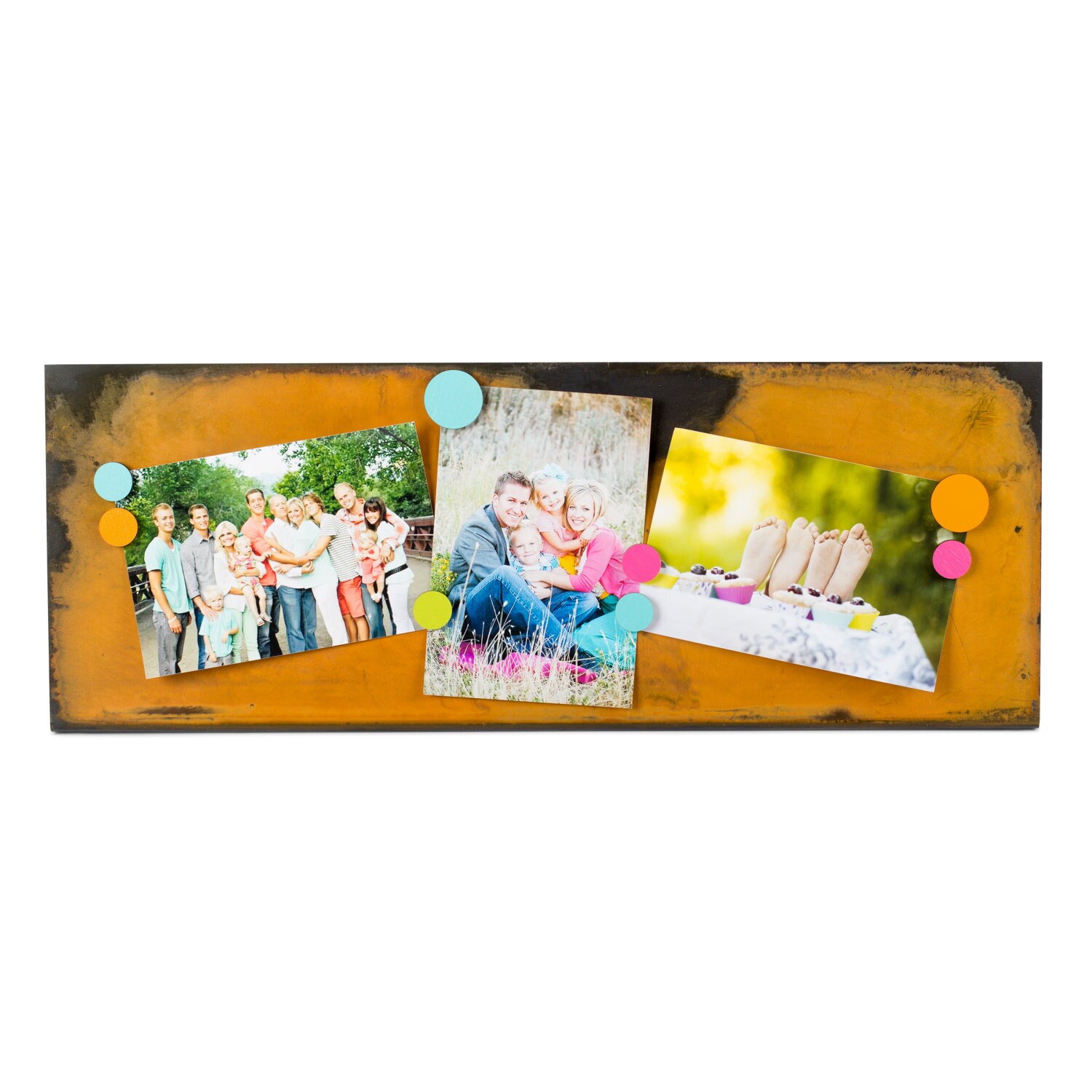 Large Metal Picture Frame Memo Board Unique Burnt Etsy