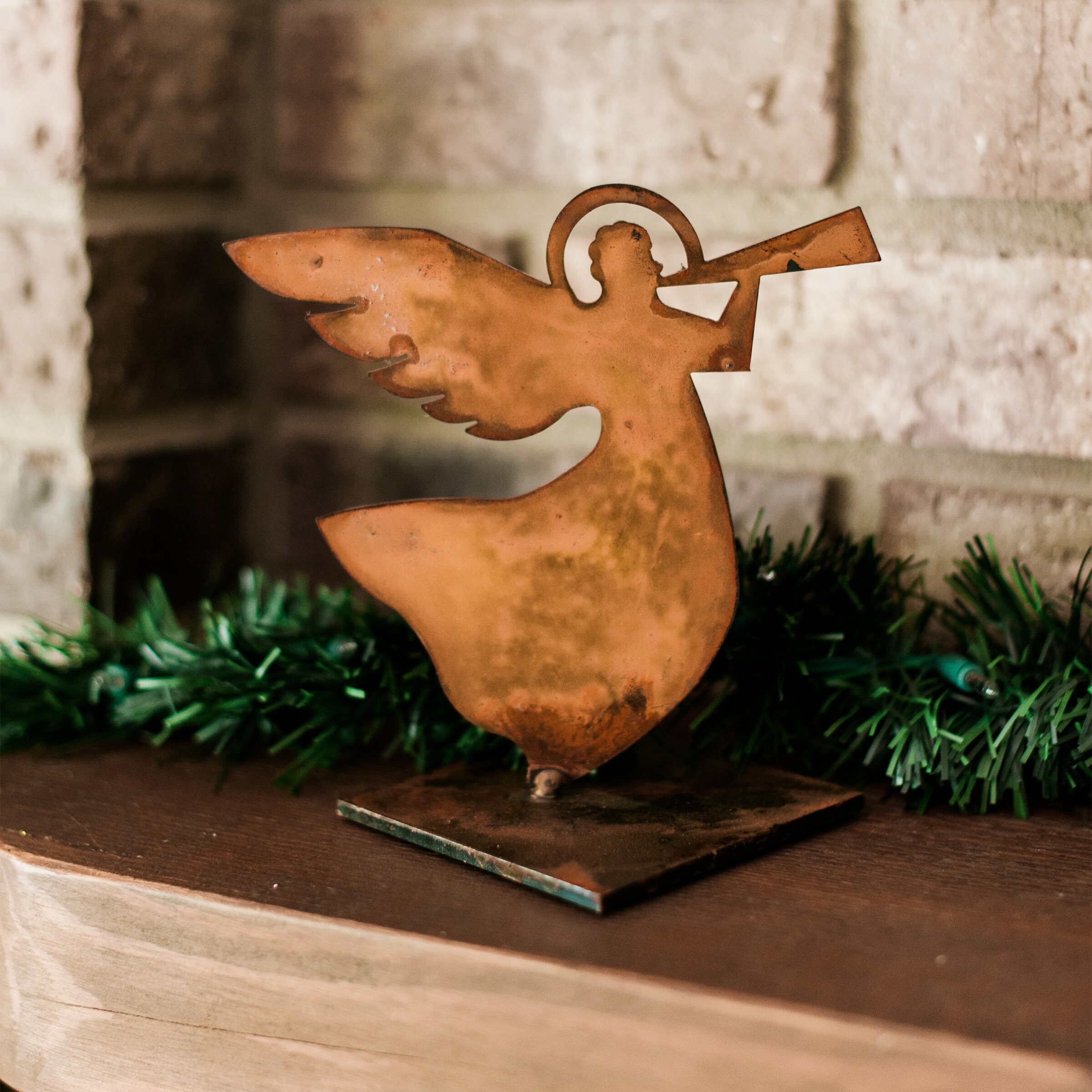 Miniature Tabletop Metal Angel Figurine Bronze Sculpture Etsy