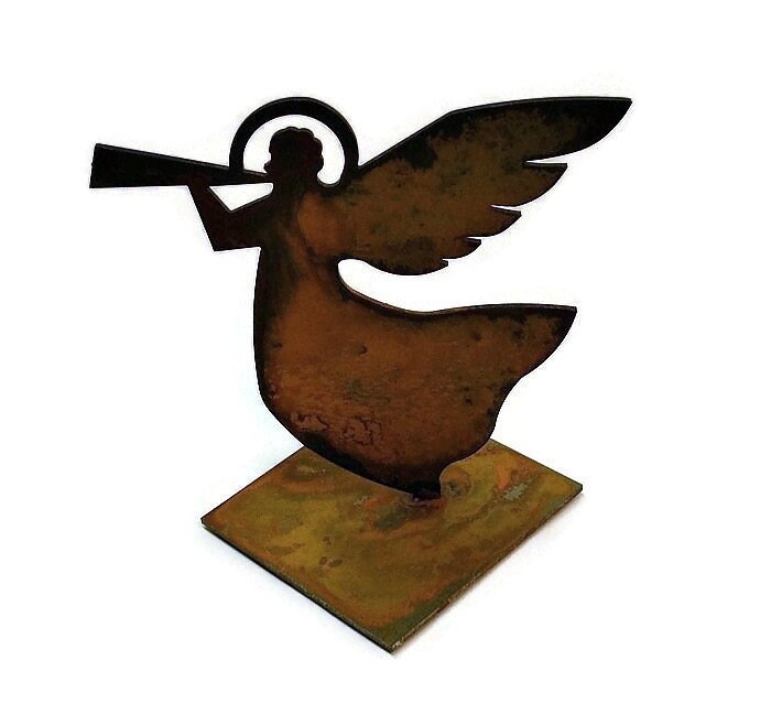 Miniature Tabletop Metal Angel Figurine Bronze Sculpture Etsy